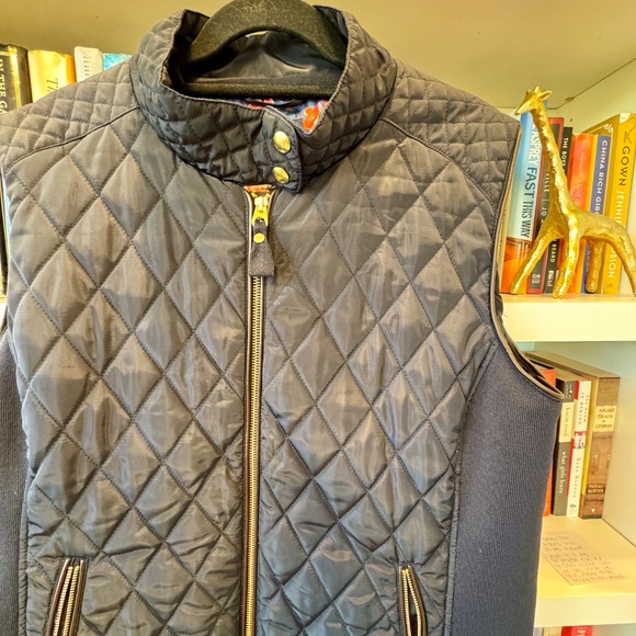 EUC Joules Brookdale Quilted Vest in Marine Navy,  US 14, UK 16 - Picture 11 of 13